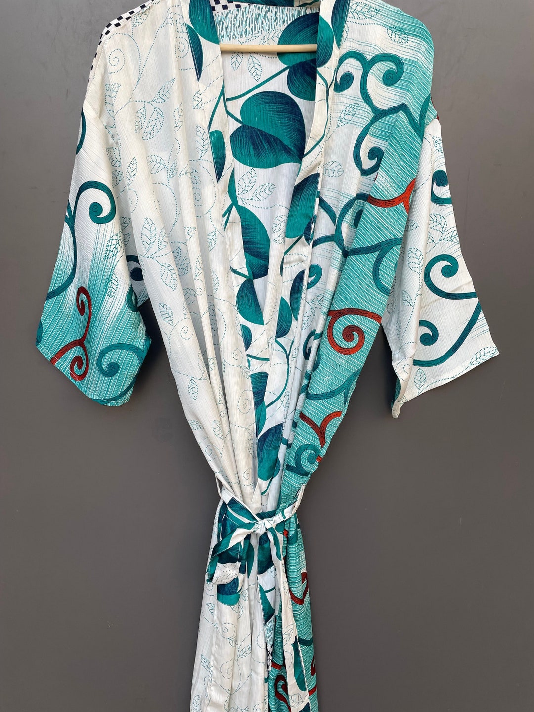 Sari Robe Women’s Silk Saree Robe, Silk Sari Kimono, Vintage Recycled Sari Kimono ...