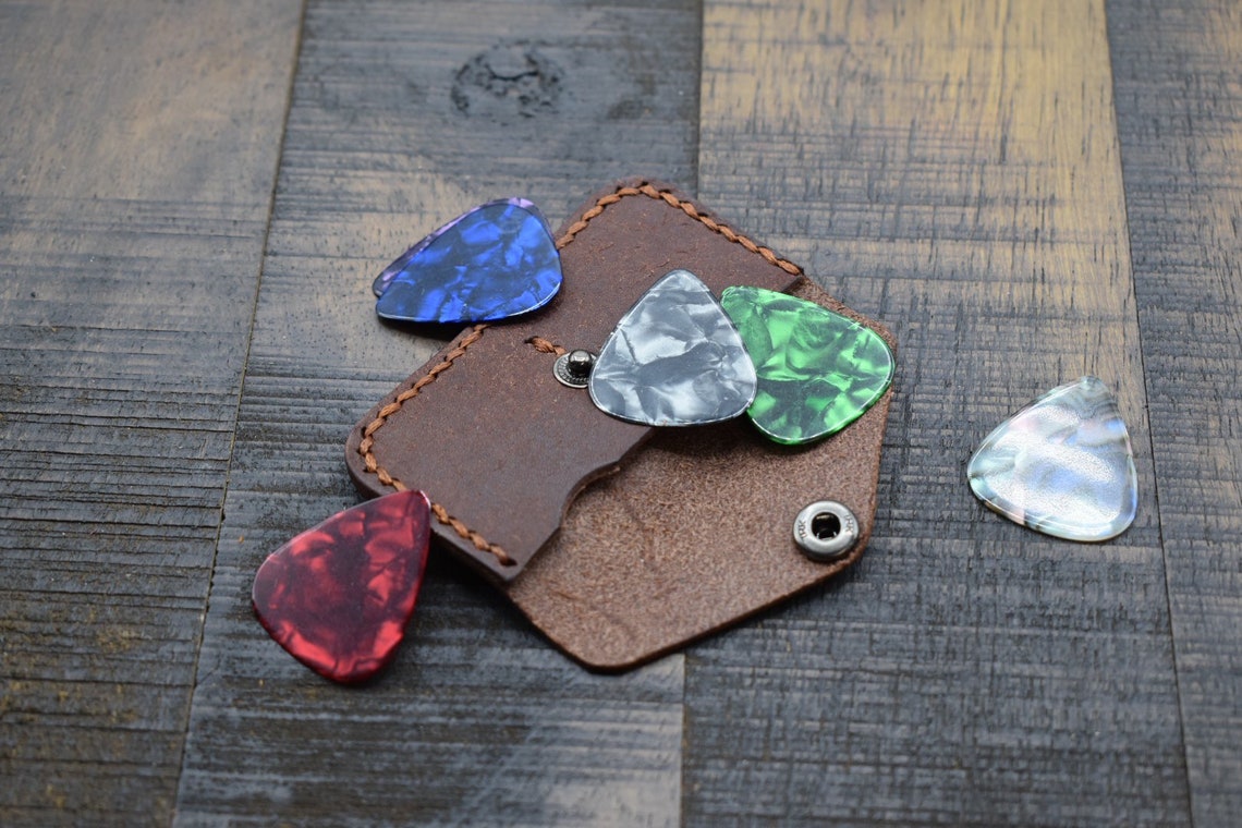 Leather Guitar Pick Case Etsy