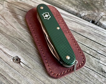 Leather Knife Slip Swiss Army Pioneer X | Stitch Around