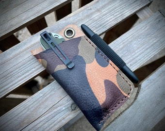 Italian Camo Leather EDC Caddie