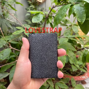 Tarjetero de piel auténtica de raya negra para tarjetas de crédito, tarjetero minimalista para tarjetas de visita, regalo para papá, billetera de lujo, hecho a mano