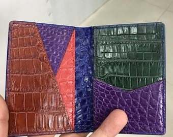 BLUE BELLY Genuine Real Leather Credit Card Holder/ Minimalist Business Card Holder Card Case/ Gift for Dad/ Handmade Wallet Card Holder