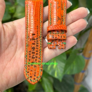 28mm ORANGE genuine leather watch strap band/ gift for she/ watch band/ custom size and color/ apple watch