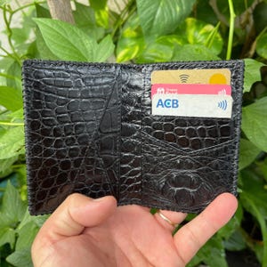 GRÜN Echter Stingray Leder Kreditkartenhalter / Minimalistischer Visitenkartenhalter CardCase / Geschenke für Papa, Ihn / Handgefertigte Luxus Brieftasche Karte