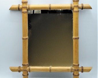 miroir  bambou ancien