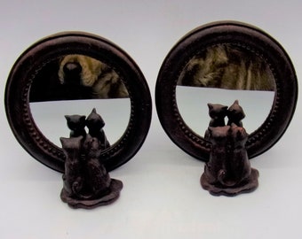 miroirs bois décor chats