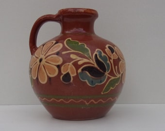 ボヒート（スペイン製陶器）の壺、花柄装飾、1970年代 - Etsy 日本