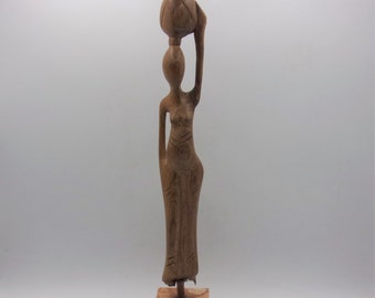 Statuette bois design africain