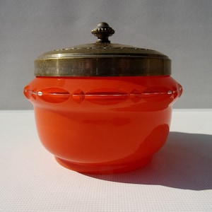 bonbonnière vintage orange