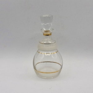 élégante carafe en verre liseret or art déco