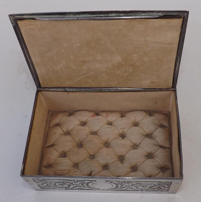 koffer à bijoux en métal laiton argenté afbeelding 8