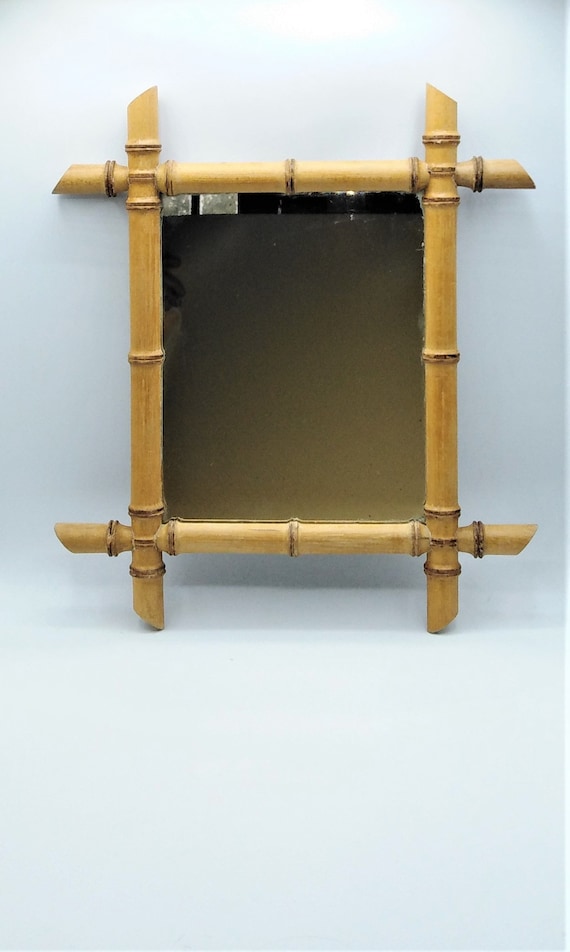 miroir  bambou ancien