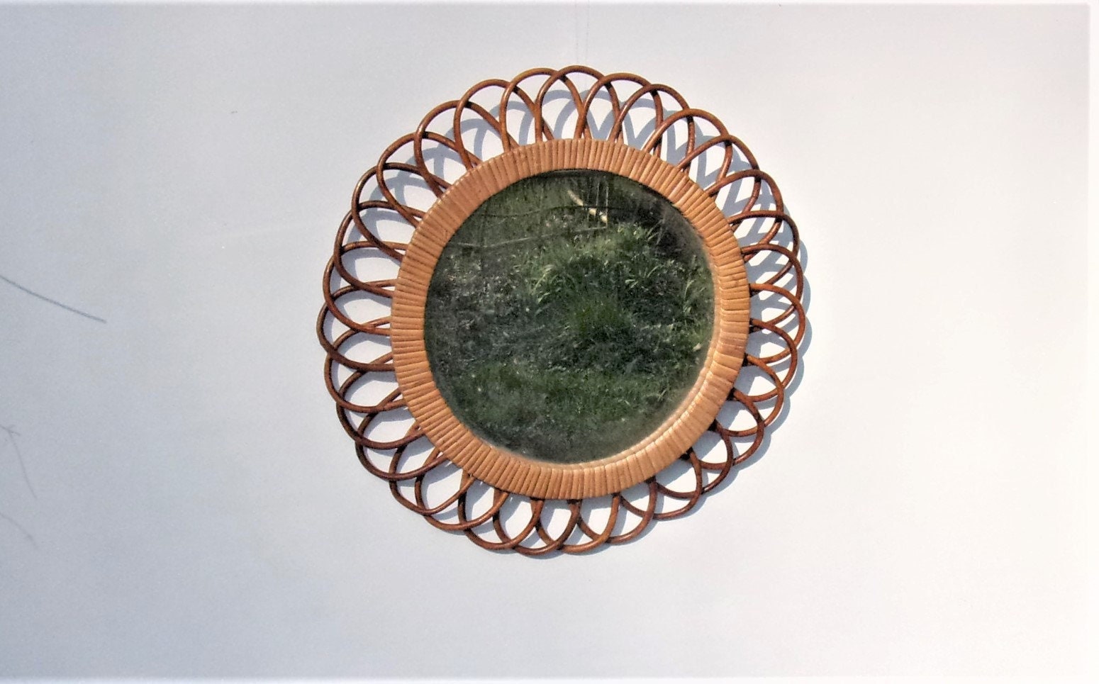Miroir en Rotin