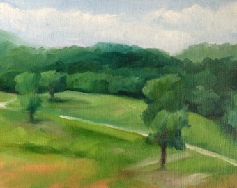 Samotne drzewo Valley Forge latem