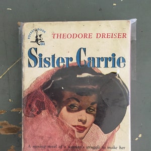 Sister Carrie by Theodore Dreiser First Pocket Book Edition, First Printing ©1949 image 1