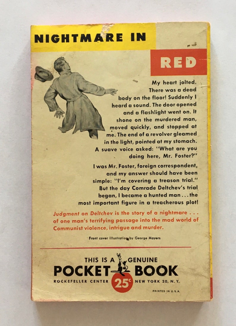 Judgment on Deltchev by Eric Ambler First Pocket Book Edition ©1952 image 5