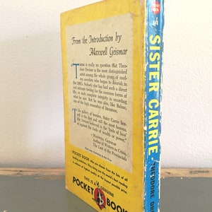 Sister Carrie by Theodore Dreiser First Pocket Book Edition, First Printing ©1949 image 5