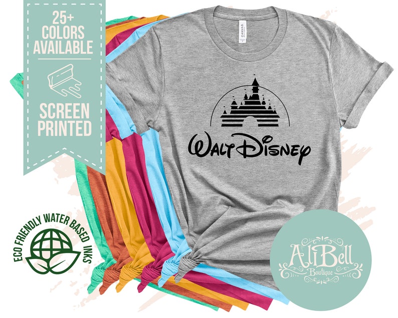 Walt Disney TShirt Screen Printed Walt Disney Shirts Unisex Etsy