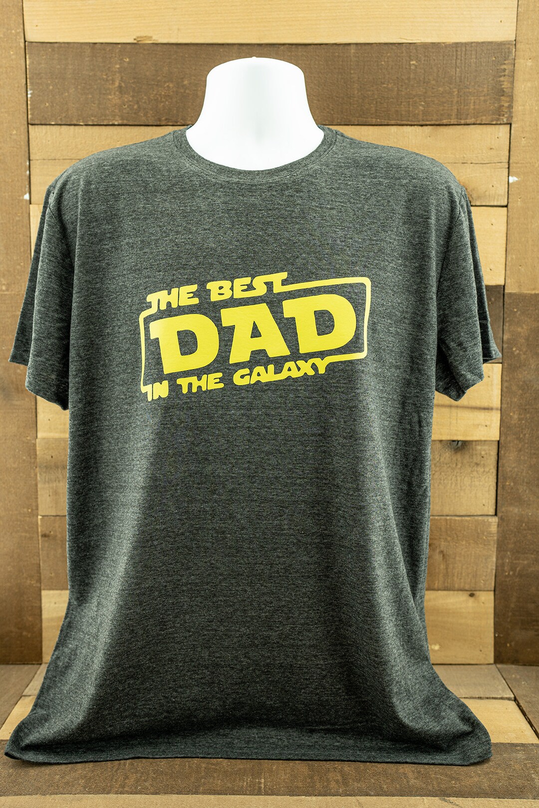 Father's Day Tshirt. Best Dad in the Galaxy. Super Soft Tribled, Black ...