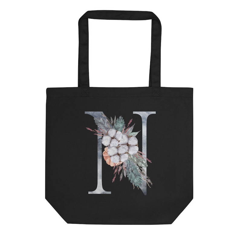 Shopping bag Reusable canvas bag canvas totebag Initial totebag TOTEBAG Alphabet letters totebag