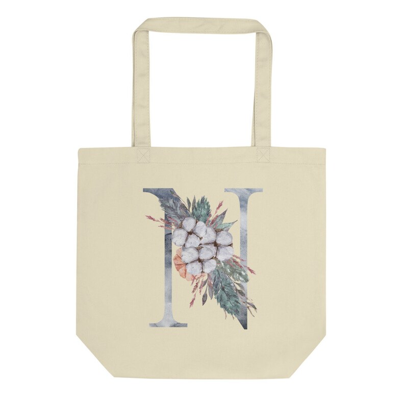 Shopping bag Reusable canvas bag canvas totebag Initial totebag TOTEBAG Alphabet letters totebag