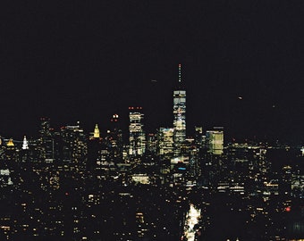 Vertical Photo Downtown New York City Skyline | Film Photography