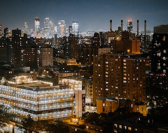New York City Skyline at Night | NYC Skyline Lights | NYC Wall Art | NYC Skyline Wall Art | New York City Nighttime Views | New York City
