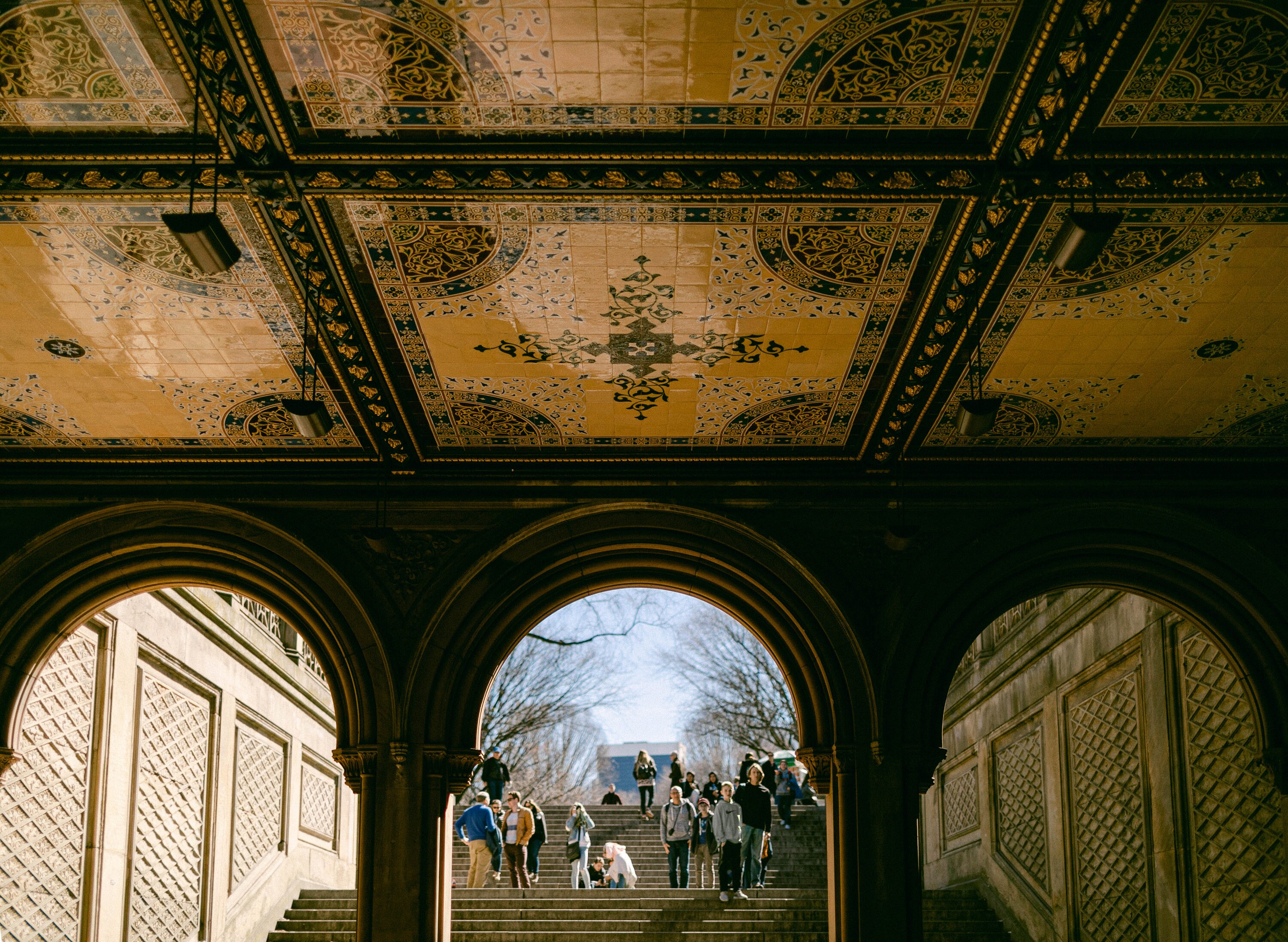 Bethesda Terrace Arches Wallpaper Mural by Magic Murals