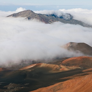HALEAKALĀ NATIONAL PARK | Clouds above Haleakala National Park | National Park Prints | National Park in Hawaii | Hawaii Travel Prints |