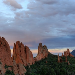 Vertical Photographic Print of Cathedral Valley in Garden of the Gods Sunset | Colorado Landscape Print | Colorado Travel Print | Colorado