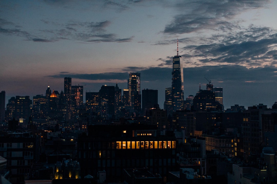 Downtown New York City Skyline at Sunset, NYC Sunset | Fine Art Travel ...