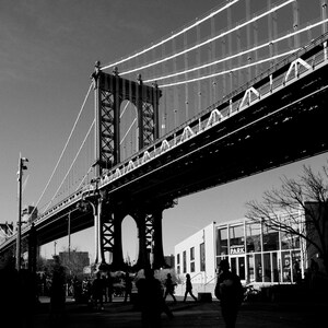 Black + White Print of the Manhattan Bridge | Manhattan Bridge Print | Black + White NYC Print | New York City Photograph Print | NYC Travel