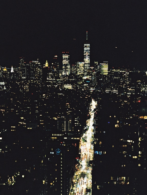 Vertical Photo Downtown New York City Skyline | Film Photography