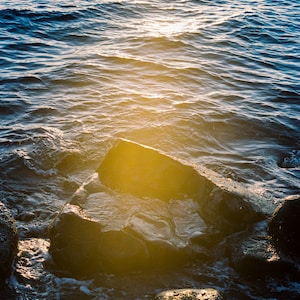 Vertical Photo of rocks in the Ocean in Lahiana, Maui, Hawaii | Sunset in Lahiana | Rocks on Ocean Coastline | Hawaii sunset | Maui Sunset