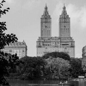 Impresión fotográfica en negro + blanco de San Remo / Central Park en Nueva York / New York City Park / Central Park Wall Art / NYC Wall Art
