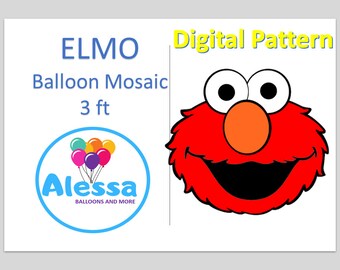 12.5 x 9.5, Vintage 1990 Seseme Street Elmo Paper Centerpiece