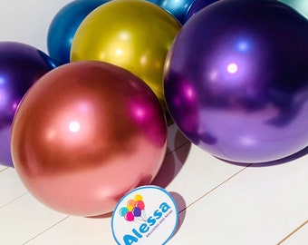 Under the sea Chrome balloons metallic balloon party mermaid party decorations rainbow party unicorn party set 12 units 12 assorted