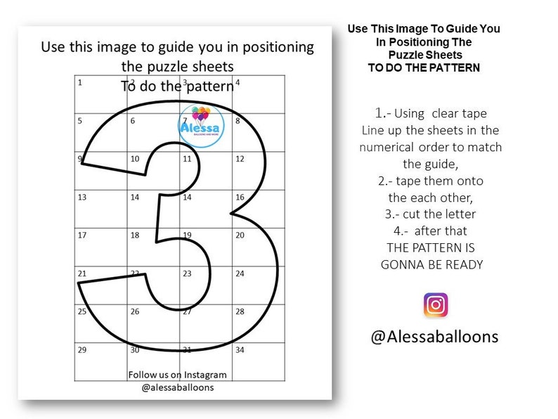 Balloon Mosaic Number Template Free Printable Printable Templates