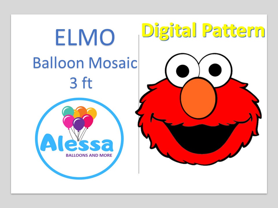 GIANT Elmo pattern 3ft jumbo templates print and cut out. ELMO Etsy