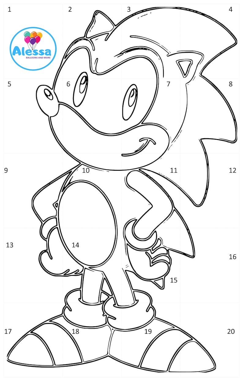 GIANT Sonic Pattern 4ft Jumbo Templates Print and Cut Out. Etsy GIANT Sonic Pattern 4ft Jumbo Templates Print and Cut Out. Etsy
