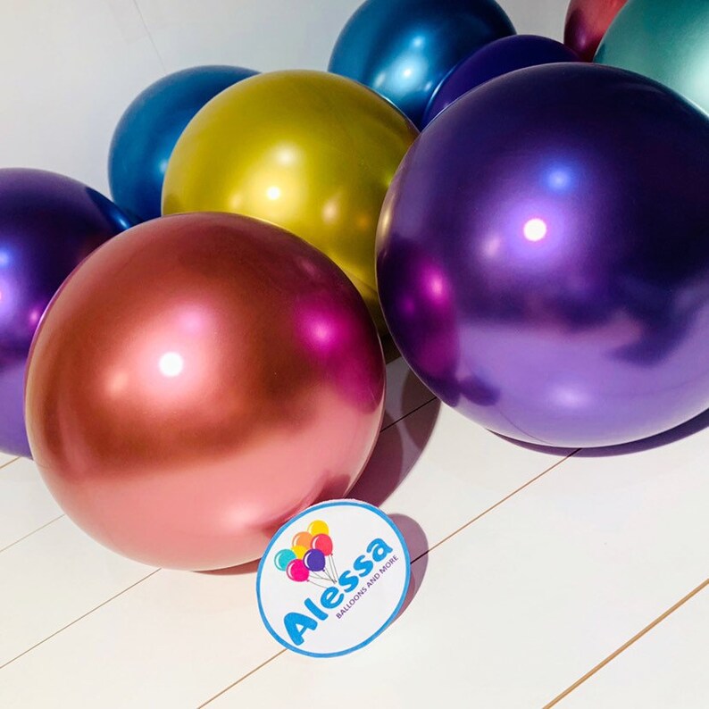 Under the sea Chrome balloons metallic balloon party mermaid party decorations rainbow party unicorn party set 12 units 12 assorted