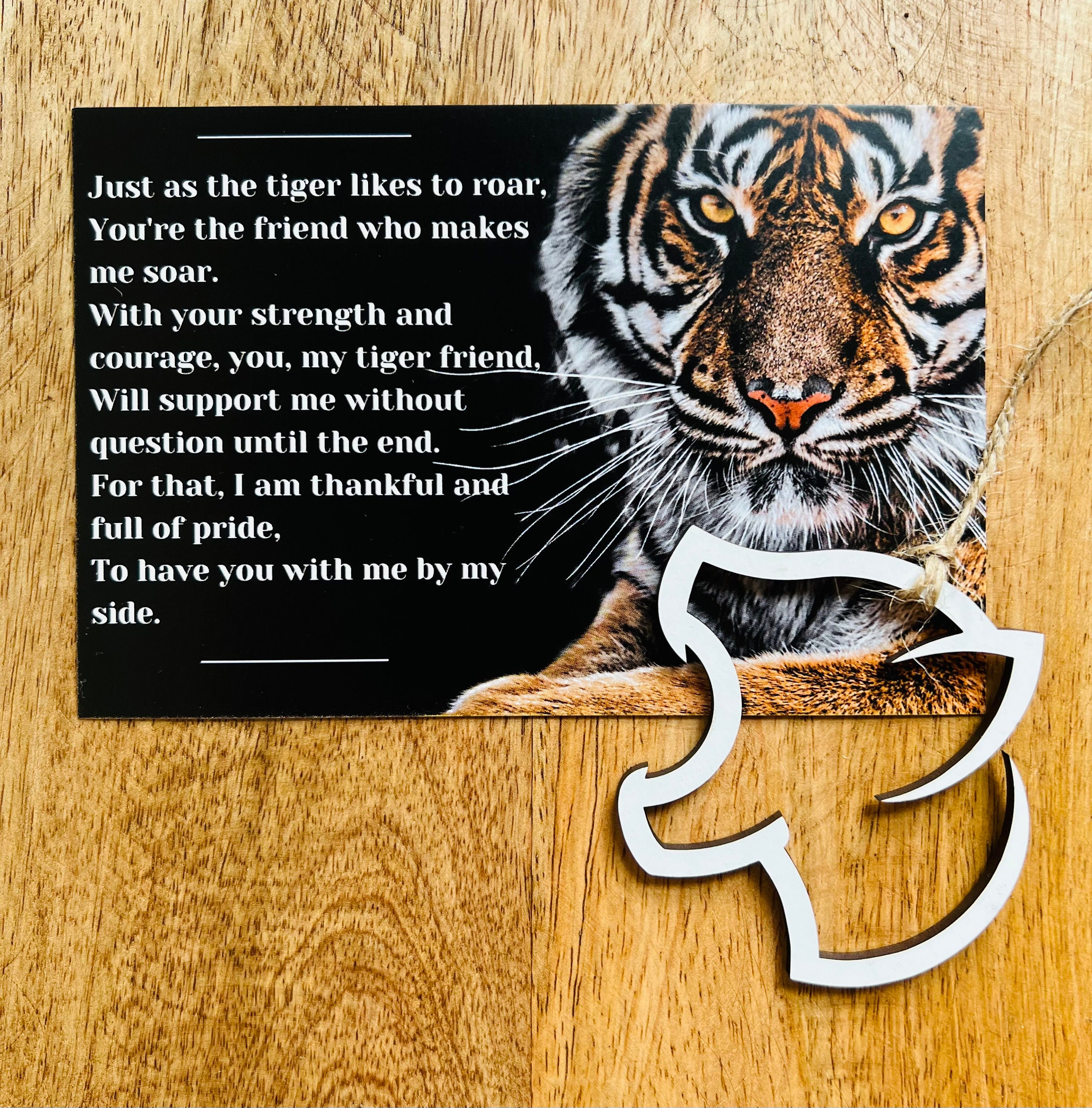 TEN TIGERS Just Good Friends 北欧AOR Tiger Friendship Gift, Tiger Ornament, Tiger Friendship Message