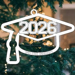 Class of 2026 SVG, 2026 Grad Ornament, Graduation Ornament, Gift for 2026 Senior, Digital file for Glowforge, Laser Machine File Grad