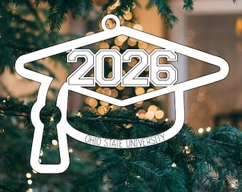 Klasse von 2026 SVG, 2026 grad Ornament, Graduierung Ornament, Geschenk für 2026 Senior, Digitale Datei für Glowforge, Laser Machine File Grad