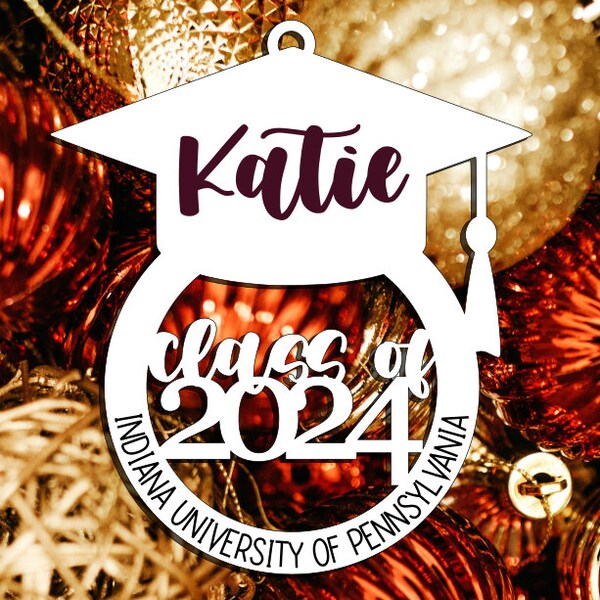 Class of 2024 SVG, 2023 Grad Ornament, Graduation Ornament, Gift for 2024 Senior, Digital file for Glowforge, Laser Machine File Grad