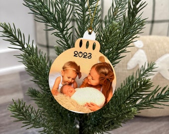 Printed Family Photo Ornament, Keepsake Ornament, Personalized Photo Ornament, Picture Ornament for Christmas Gift, Christmas Tree Ornament