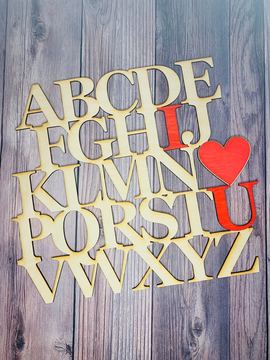 Alfabet Ik hou van je houten Valentijn Teken, ABC I Love You Houten  Valentijn Borden, Kwekerij Teken, ABC Houten Teken, Alfabet Baby  Kinderkamer Decor - Etsy België, image size:1080x1440