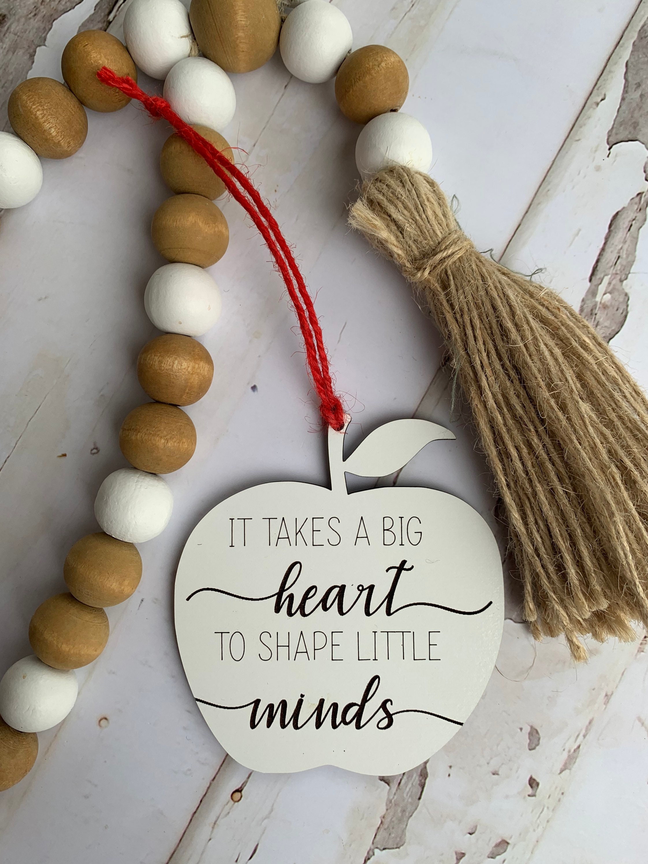 Big Heart Ornament for Teacher SVG, Holiday Teacher Ornament Christmas, Teacher Christmas Tree Decoration, Teacher Gift, Gift for Teacher