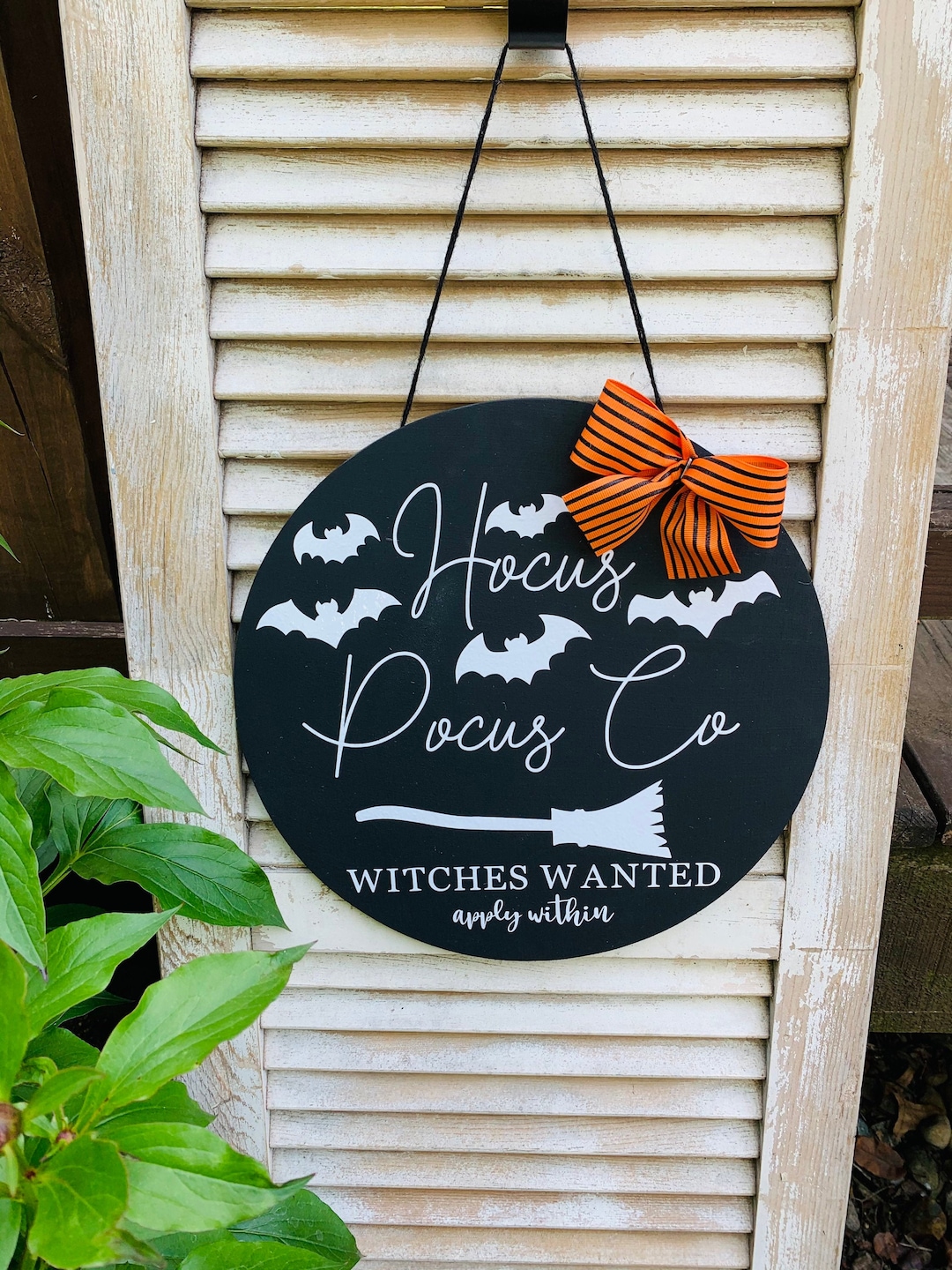 Hocus Pocus Door Hanger, Halloween Door Hanger, Front Door Welcome Sign ...