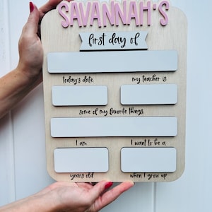 First Day of School Sign, Last Day of School Sign, Interchangeable School Sign, First and Last Day of School Prop, School Photo Sign